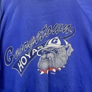 Vintage 90s Georgetown University Hoyas Crewneck Sweatshirt Size 2XL Blue